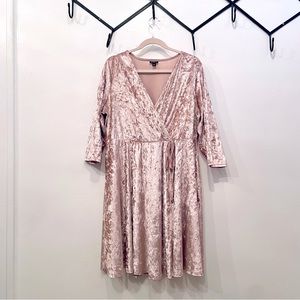 Torrid Size 2 Pink Velvet Dress